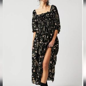 FREE PEOPLE Oasis Printed Midi Dress XL - Rare